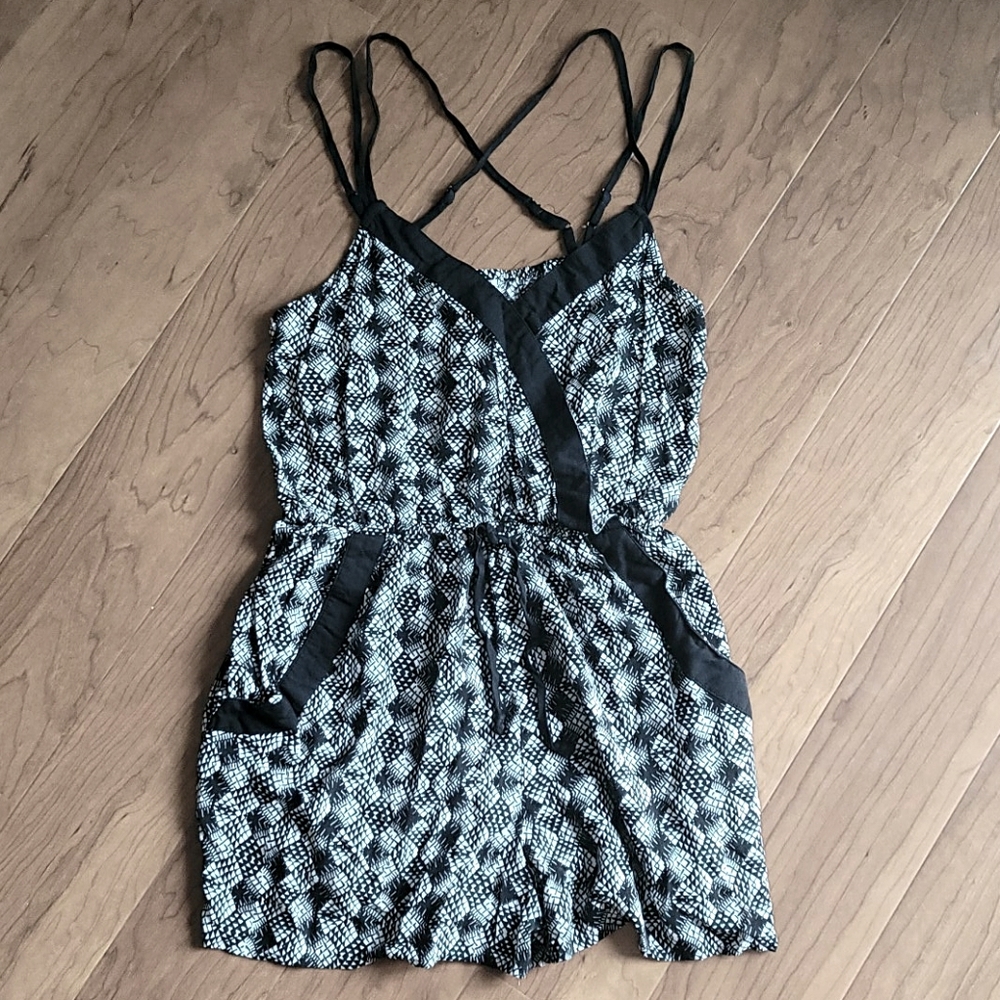 Black & White Pattern Romper